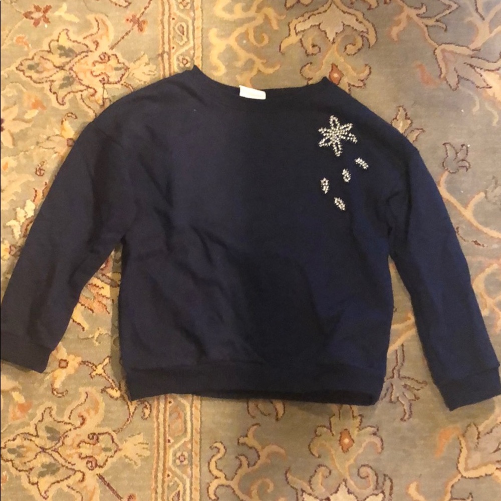 Girls’ Zara Navy Sweatshirt with Rhinestones